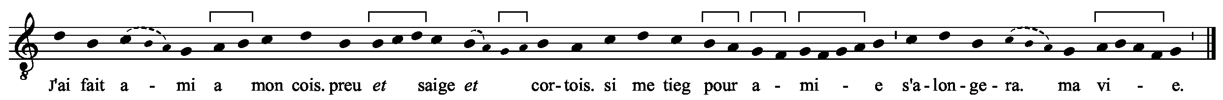Refrain musical notation